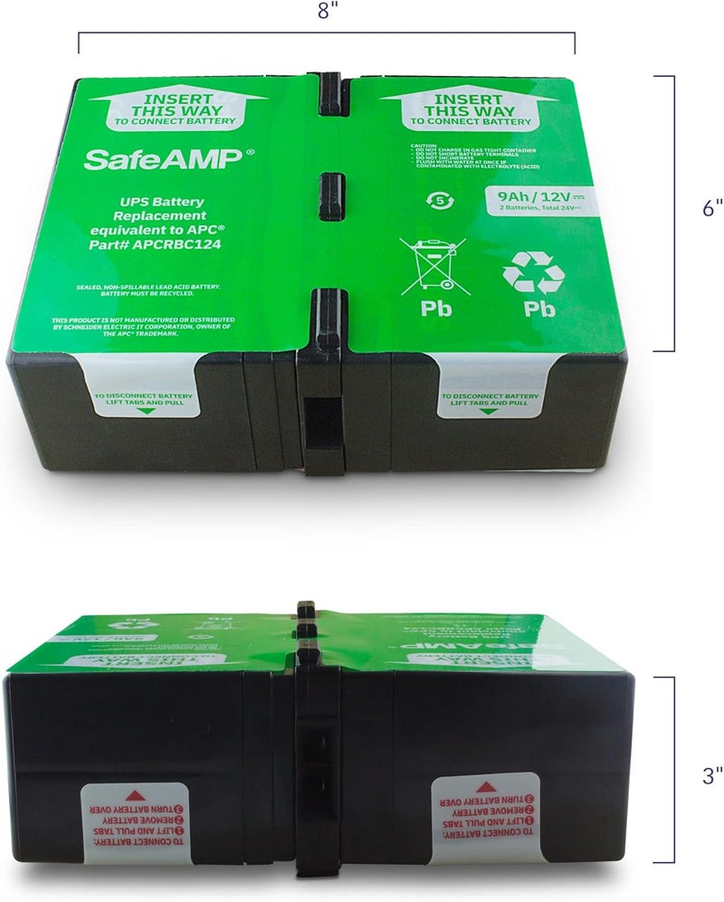 SafeAMP UPS 9Ah, 24VDC VRLA Battery Replacement APCRBC124 Compatible with APC UPS Models BR1000G, BX1350M, BN1350G, BX1000G, BX1300G.… - Image 3